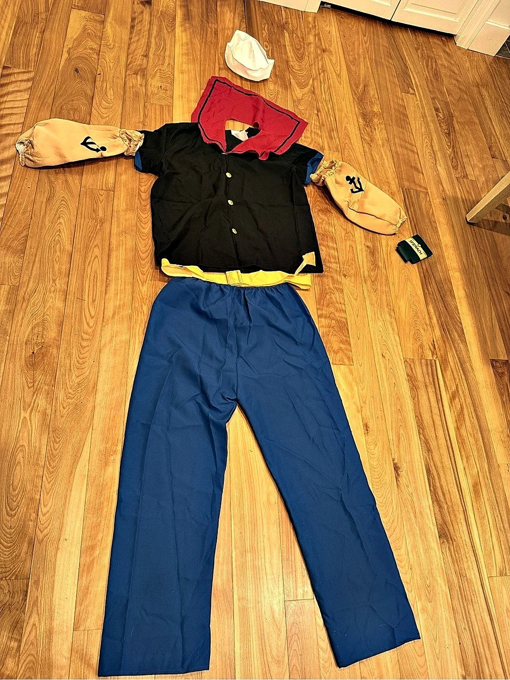 Popeye Sailor Costume Black Blue Size One size Like New